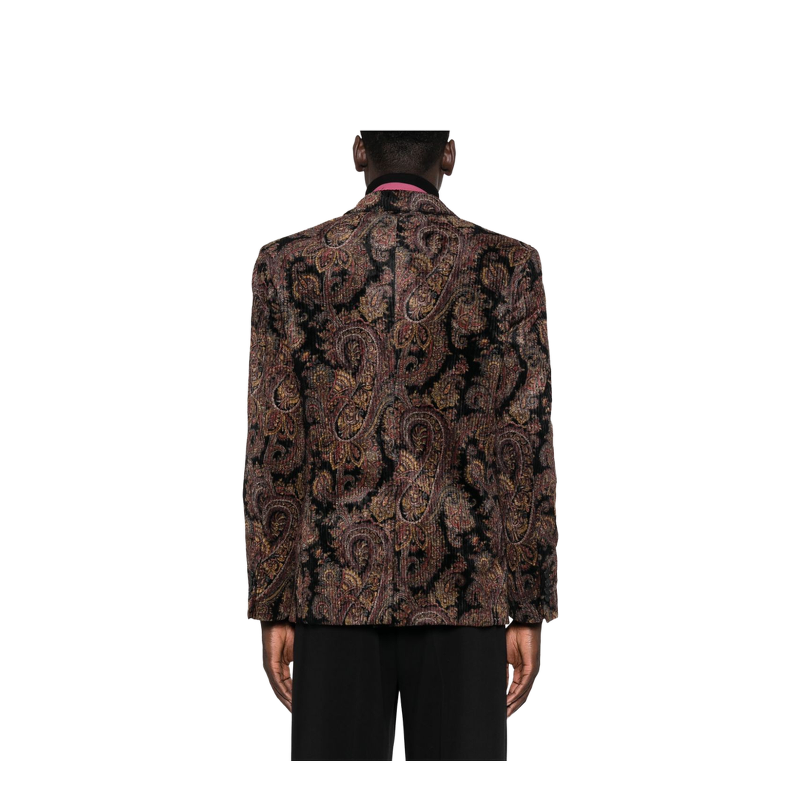 Paisley-Print Corduroy Blazer