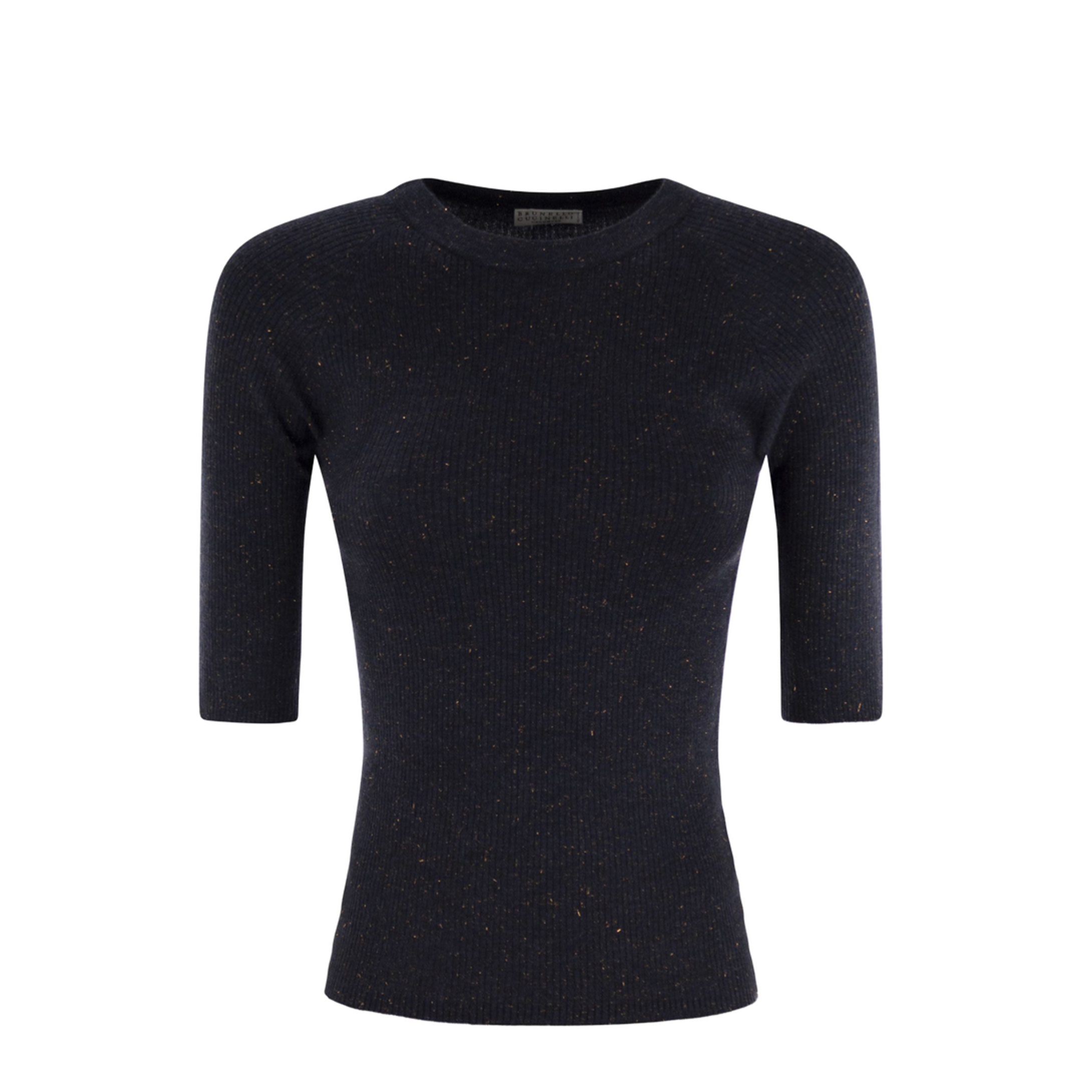 Sparkling Ribbed Cashmere Sweater