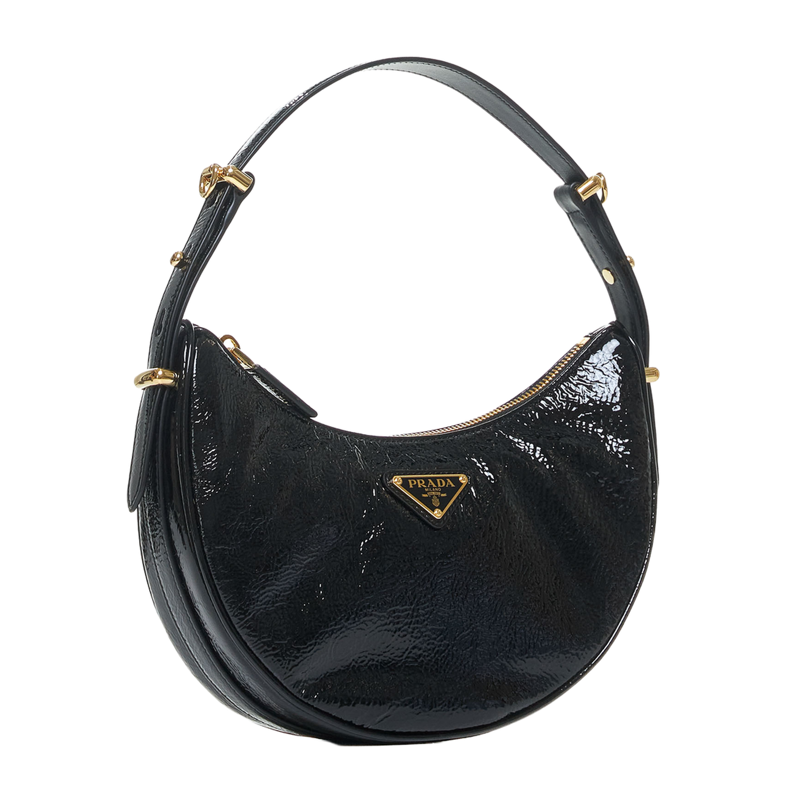 Arque' Glossy Leather Bag