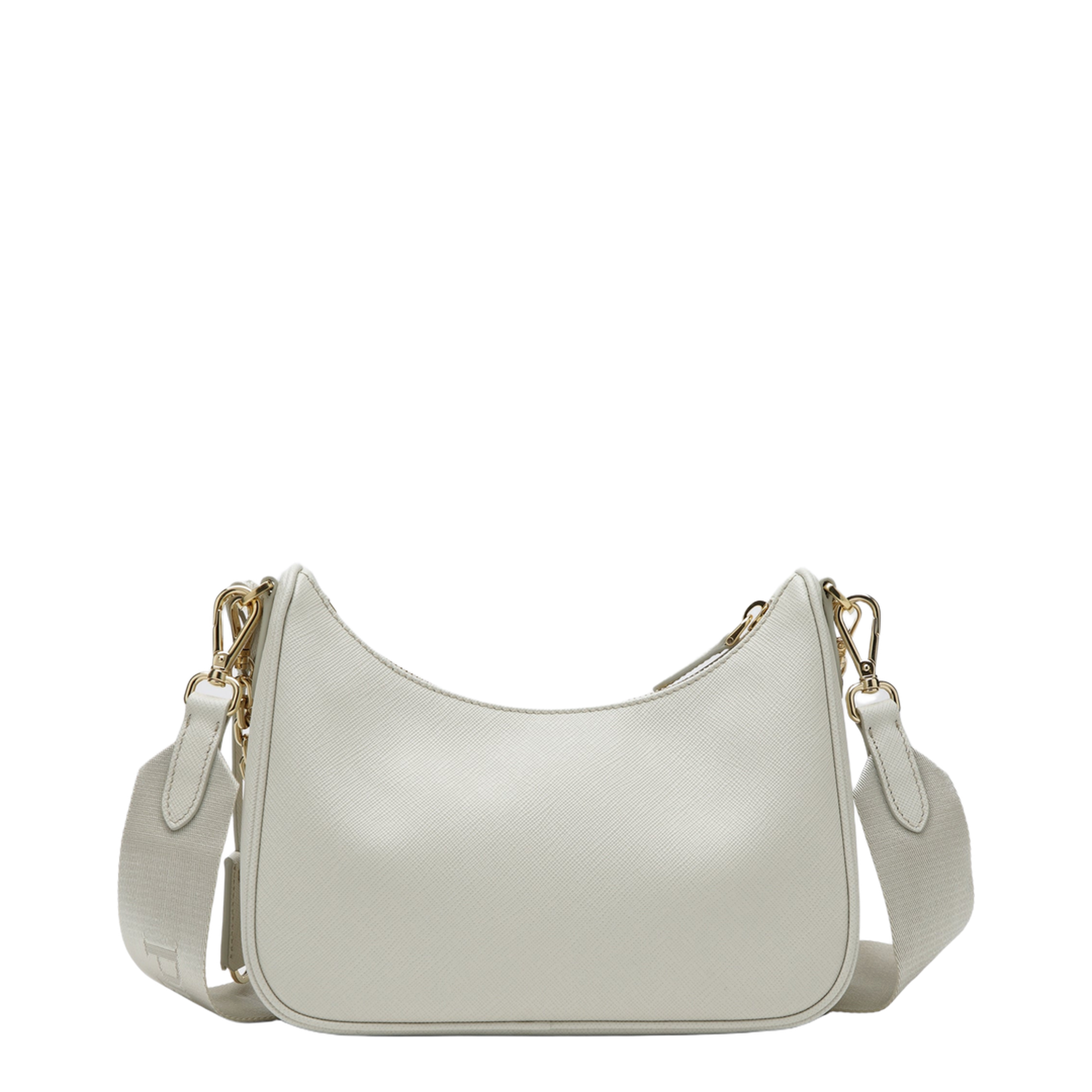 Re-Edition 2005 Saffiano Leather Shoulder Bag - Talc