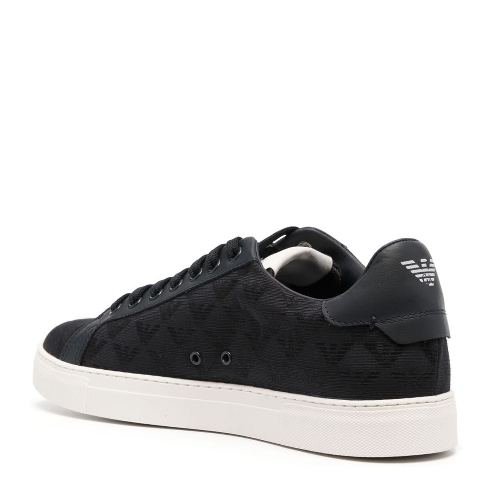 Nylon Sneakers with Jacquard All-Over Eagle