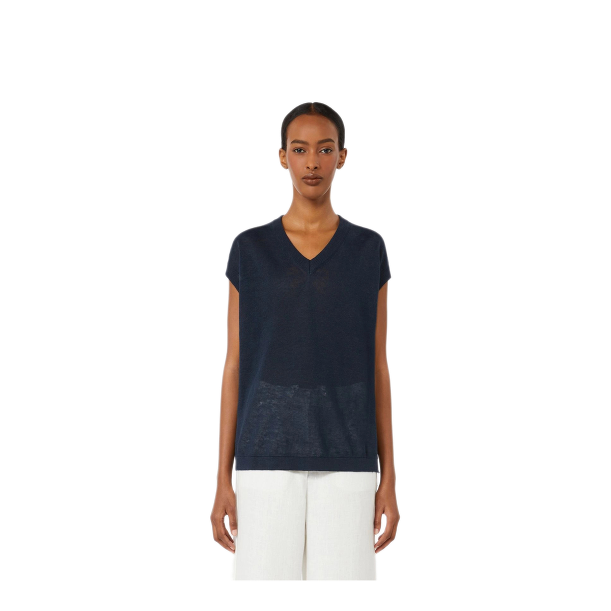 MAYFEYR - Max Mara - S Boxy V Neck Sweater - 2619351013600003