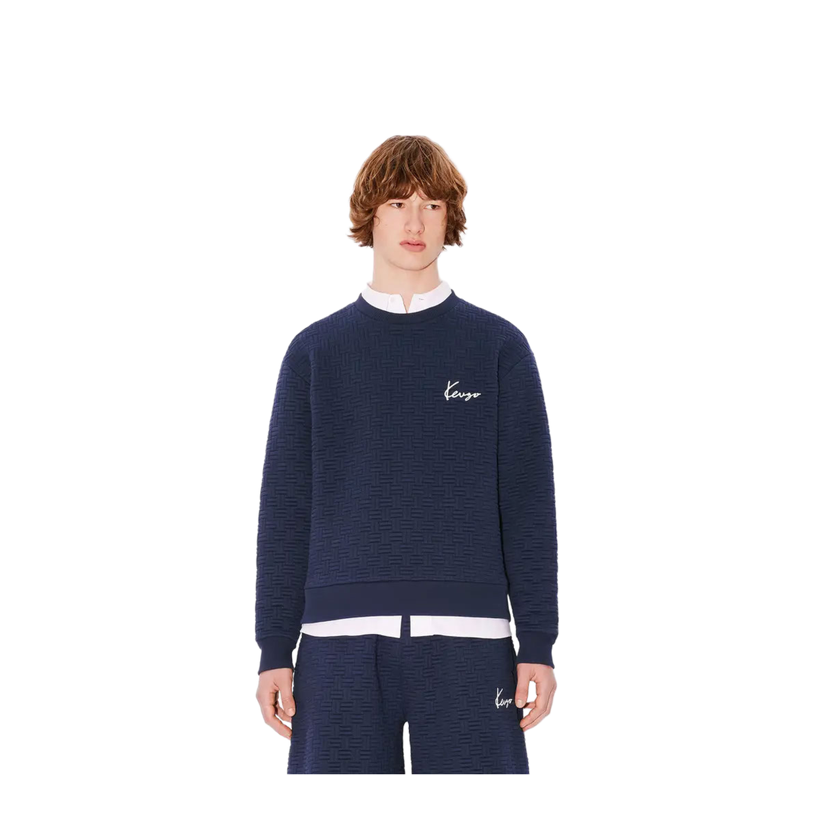 Embroidered Logo Long Sleeve Sweater