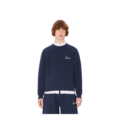 Embroidered Logo Long Sleeve Sweater