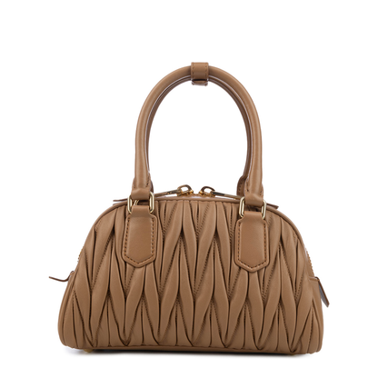 MAYFEYR - Miu Miu - Camel Nappa Leather Arcadie Handbag - 5BB191VOLOAN88F098L