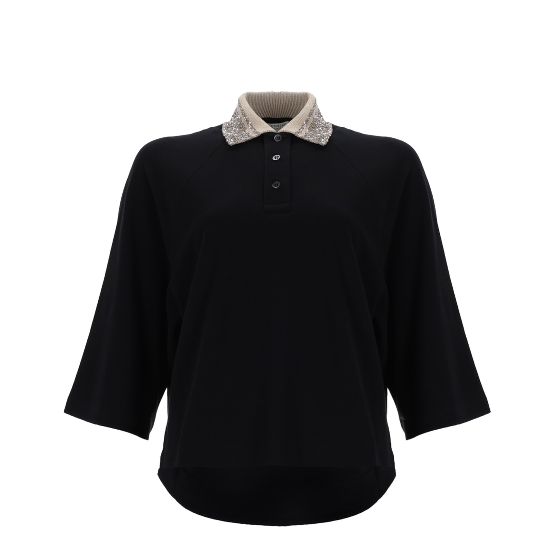 Polo Shirt with Dazzling Collar