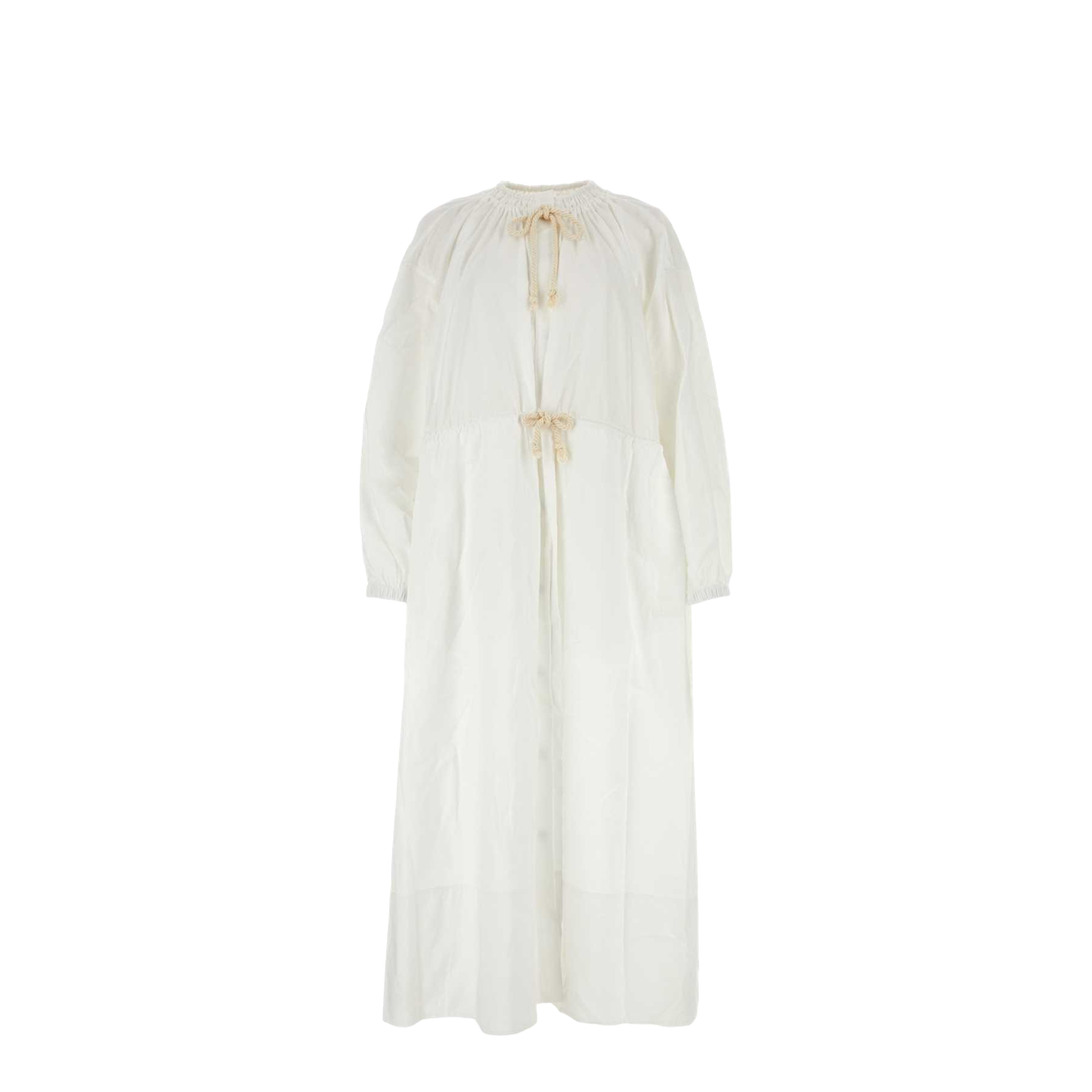 Cotton Maxi Dress Double Coulisse