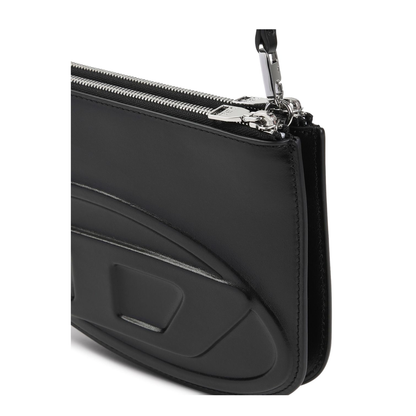 1DR Twin Calf Leather Shoulder Bag - Black