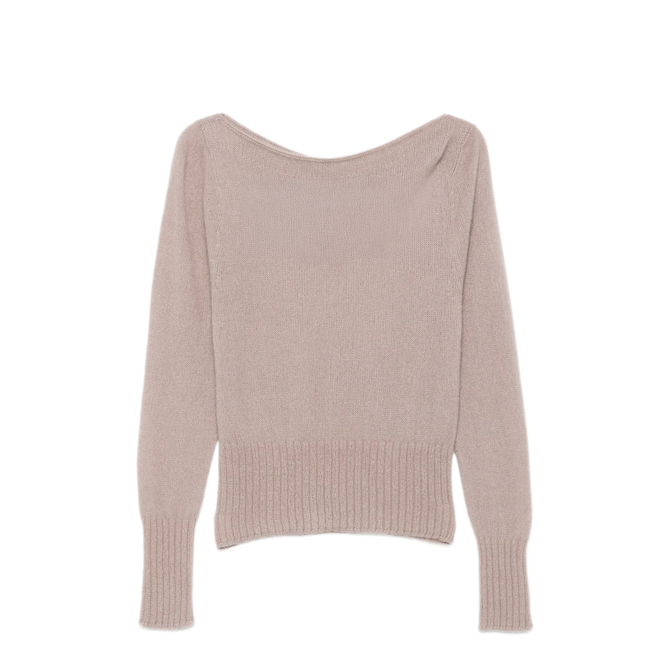 MAYFEYR - Tom Ford - Long Sleeve Boat Neck Knit With Metal Plaque - MAK1380YAX921PCO