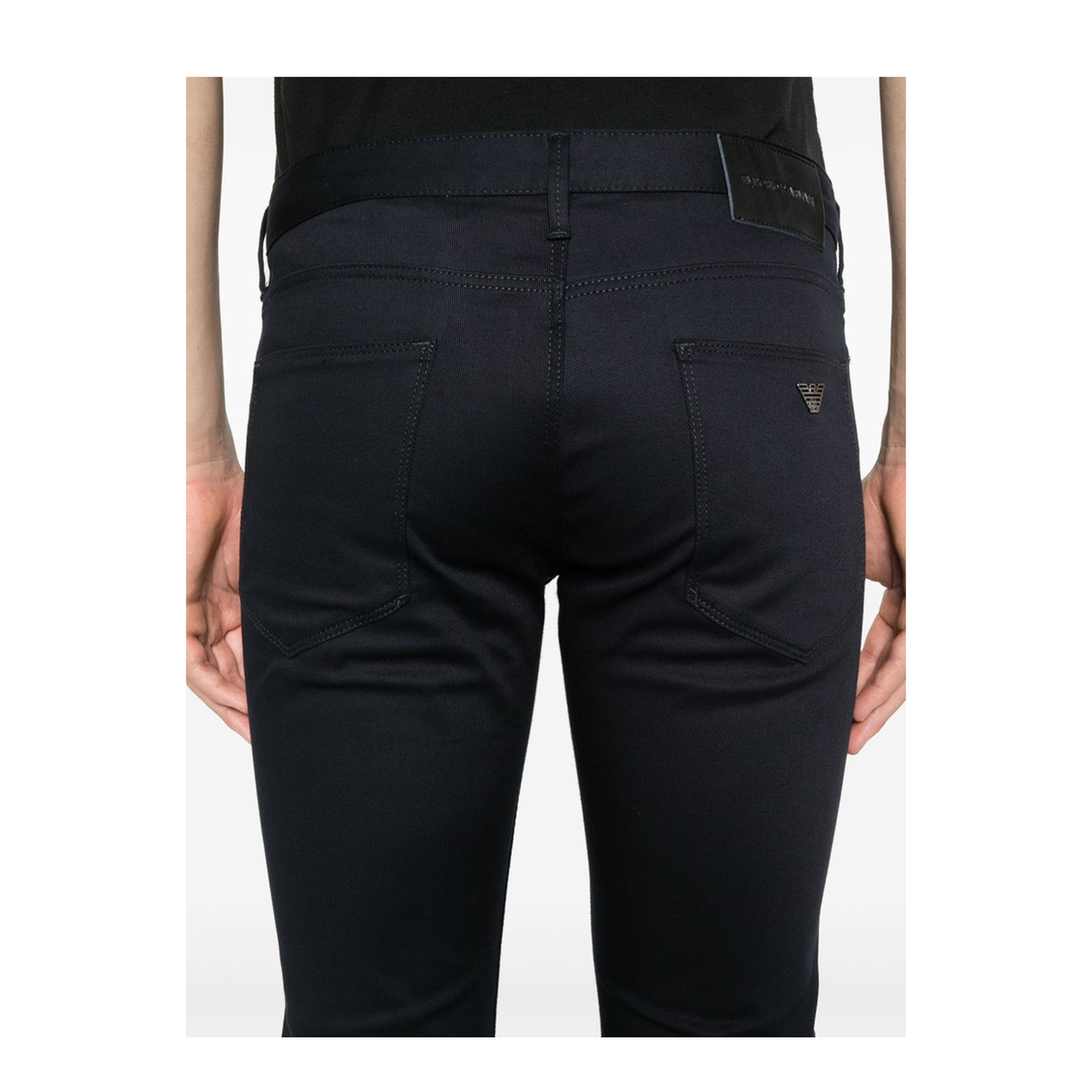 Navy Blue Denim Cotton Jeans