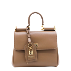 My Sicily Small Calfskin Handbag - Brown