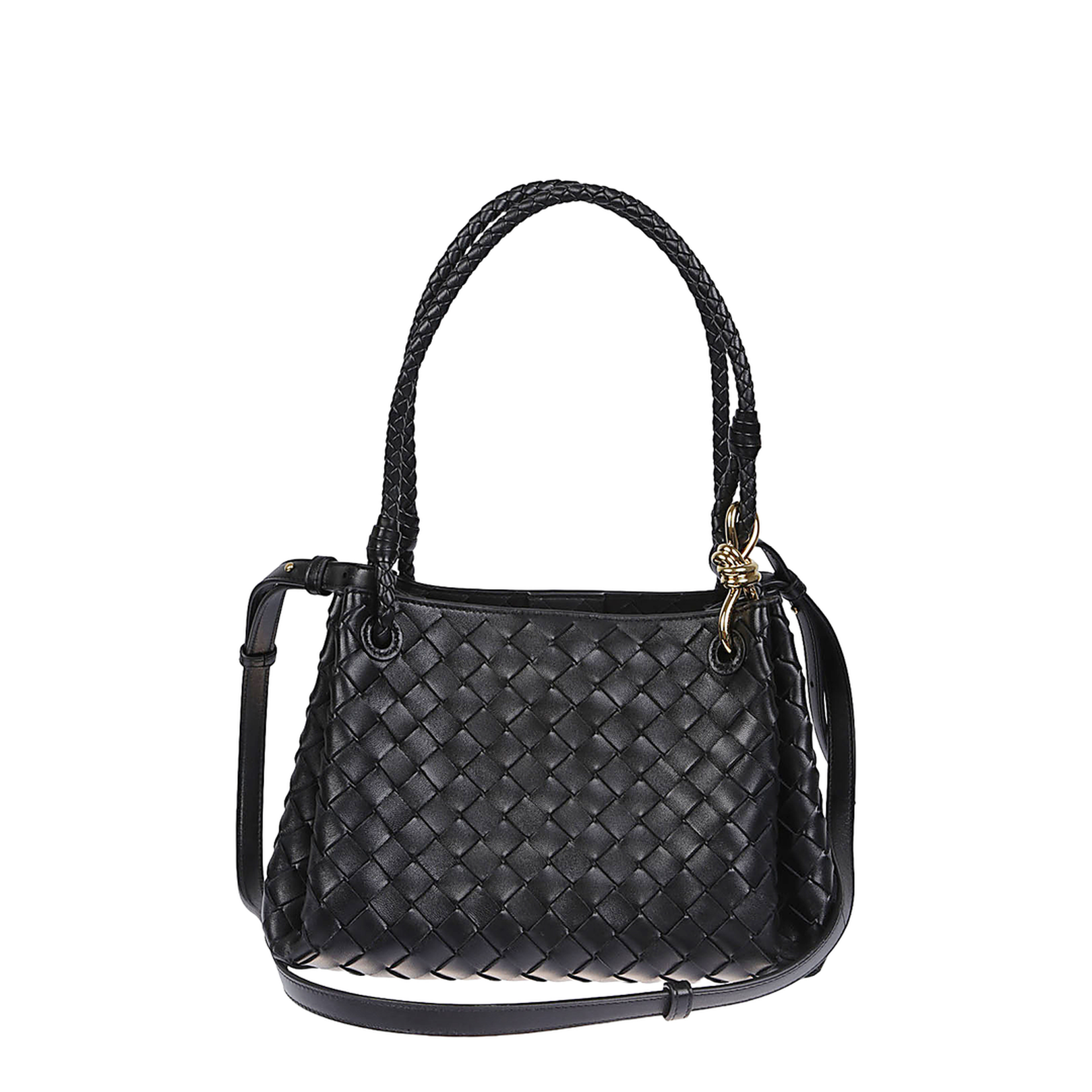 Parachute Medium Leather Tote Bags - Black