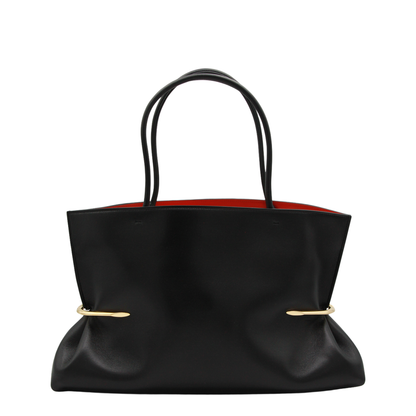 Pinch Nappa Leather Tote - Black