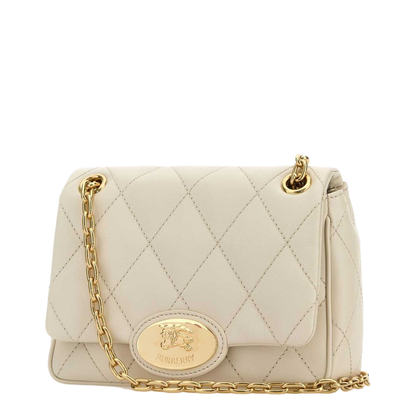 Ivory Leather Small Strand Shoulder Bag