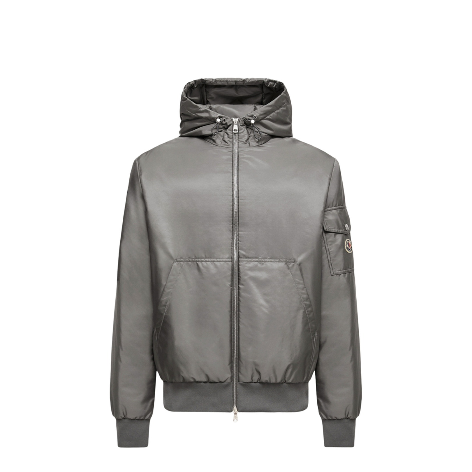 Gray Poiliot Hooded Short Down Jacket