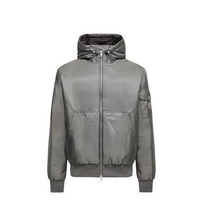 Gray Poiliot Hooded Short Down Jacket