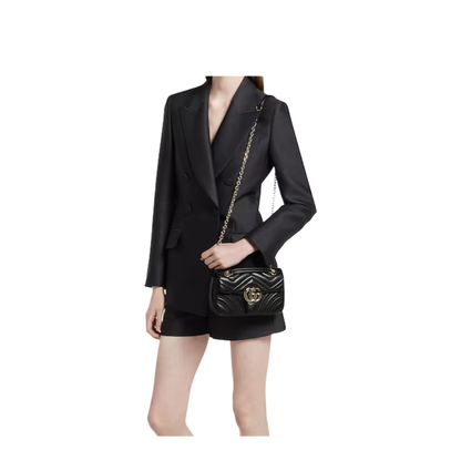 Small Shoulder Bag in Black Leather