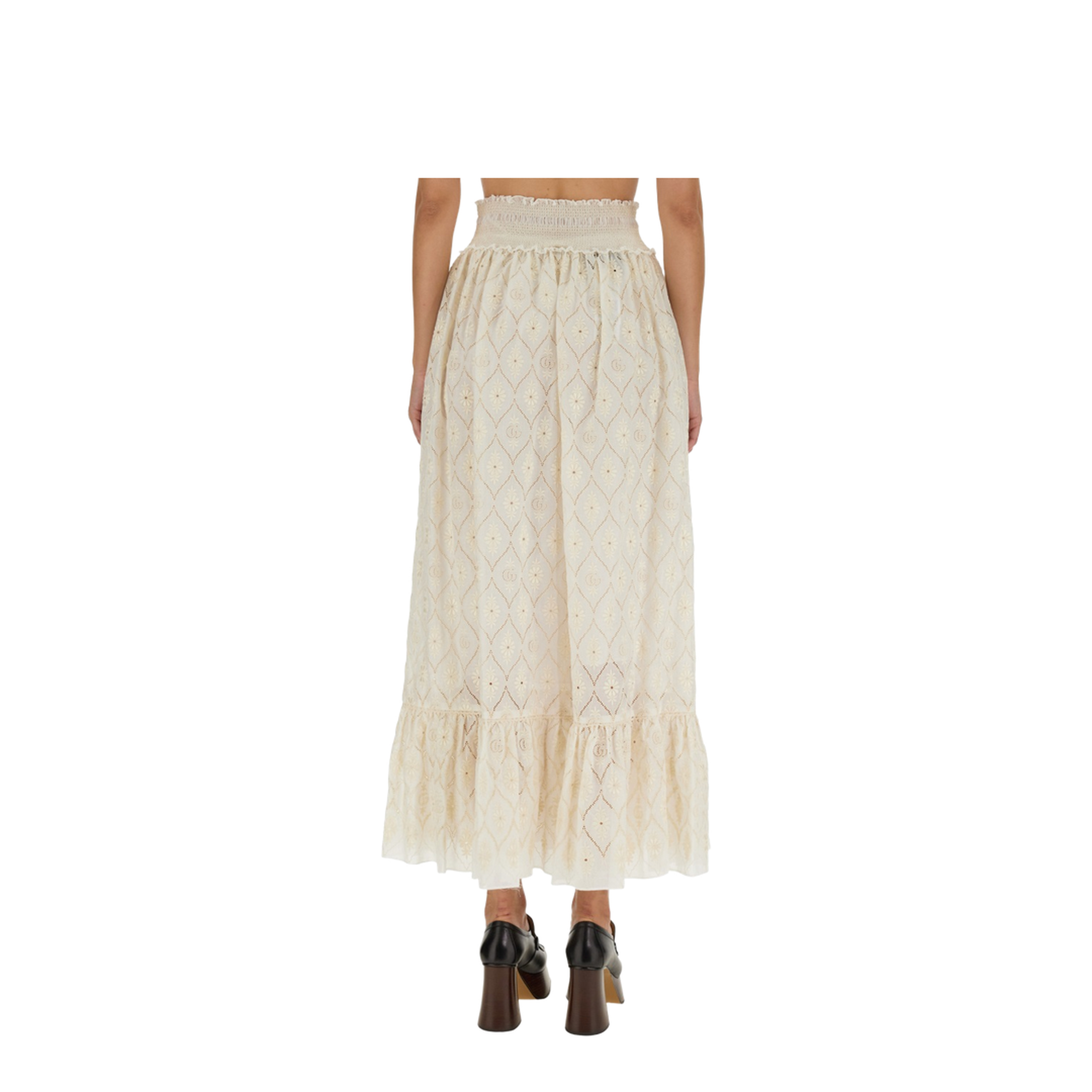 Floral Broderie Anglaise Skirt