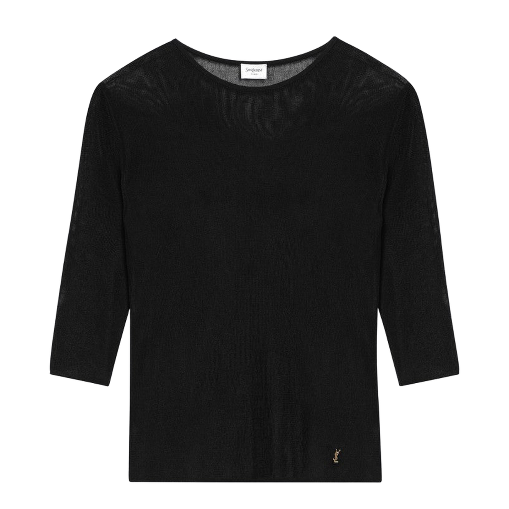 Black Semi-Transparent Cassandre T-Shirt