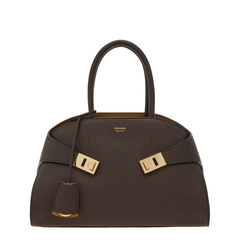 Hug Small Calfskin Tote - Brown