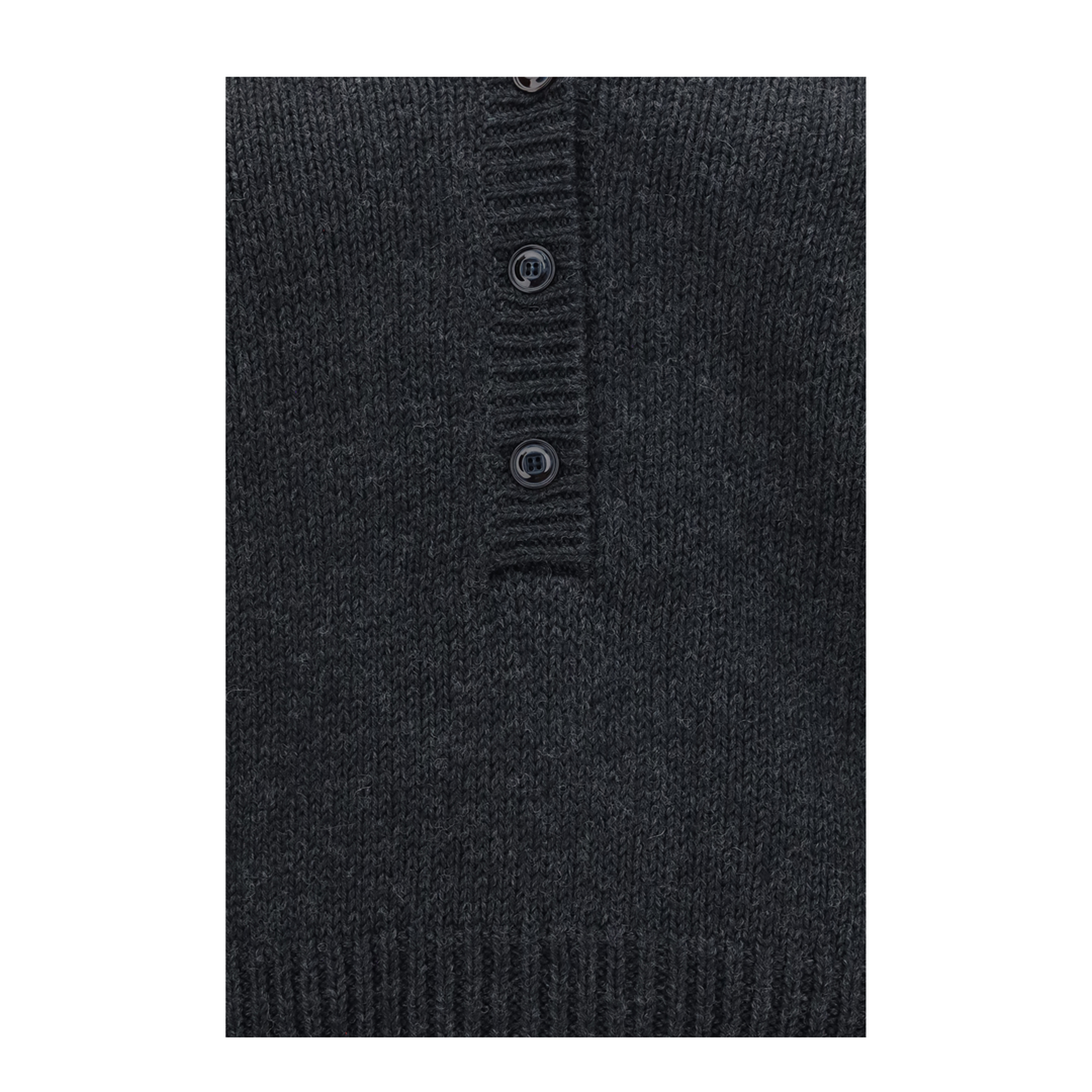 MAYFEYR - Our Legacy - Country Henley Merino Cardigan - W4263CCCHARCOALDR