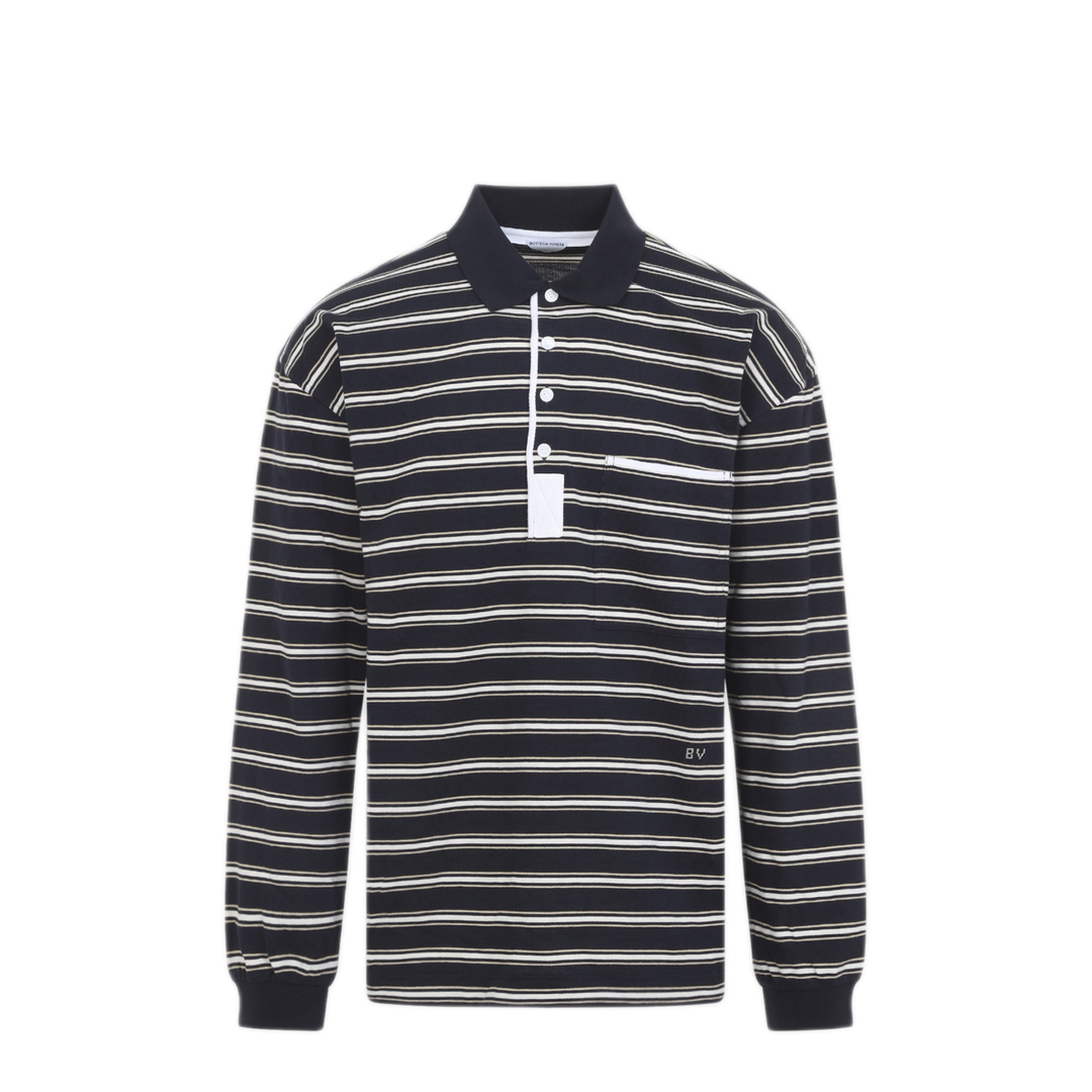 MAYFEYR - Bottega Veneta - Striped Piquet Polo Shirt - 871384V6P804602