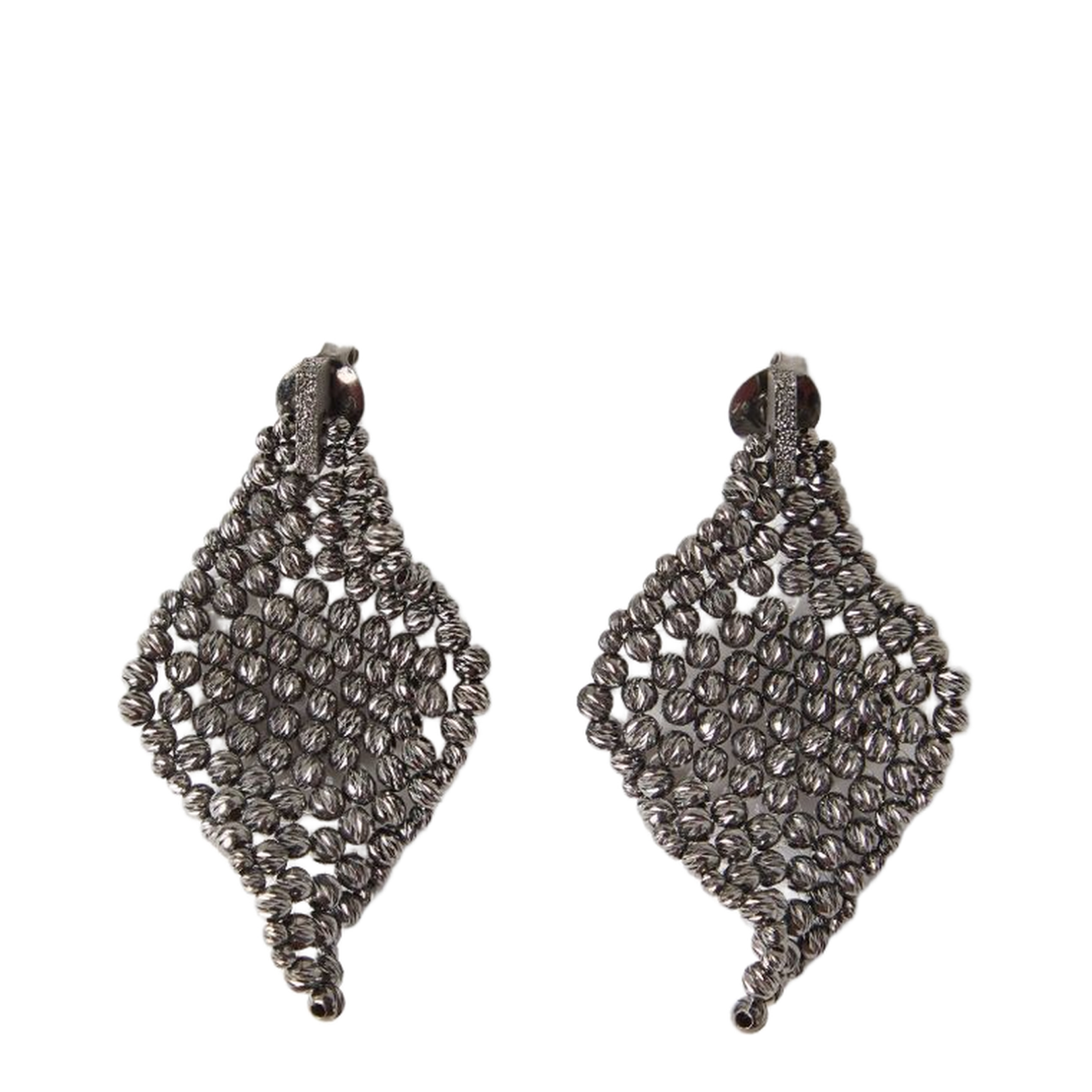 Sculptured Silver Earrings