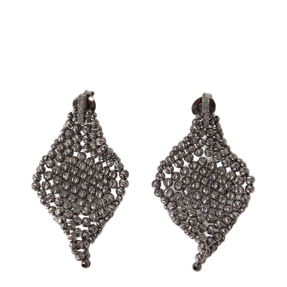 Sculptured Silver Earrings