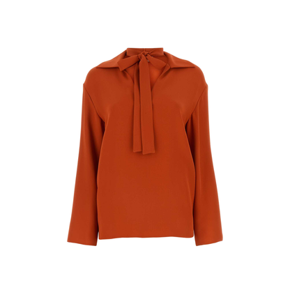 Brick Silk Blouse
