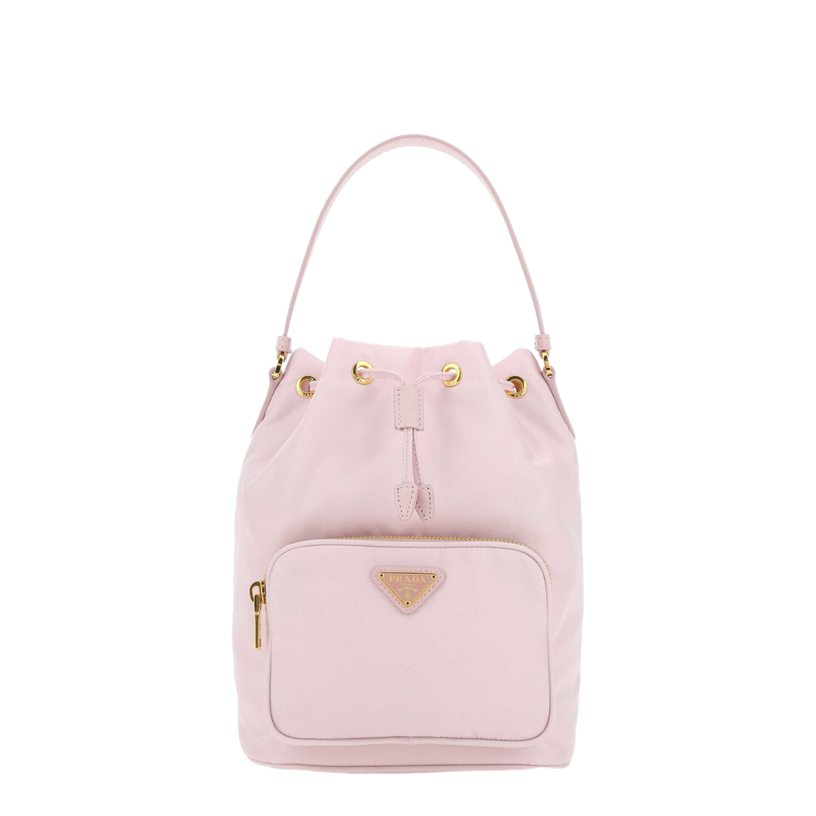 bag in re-nylon with triangular logo