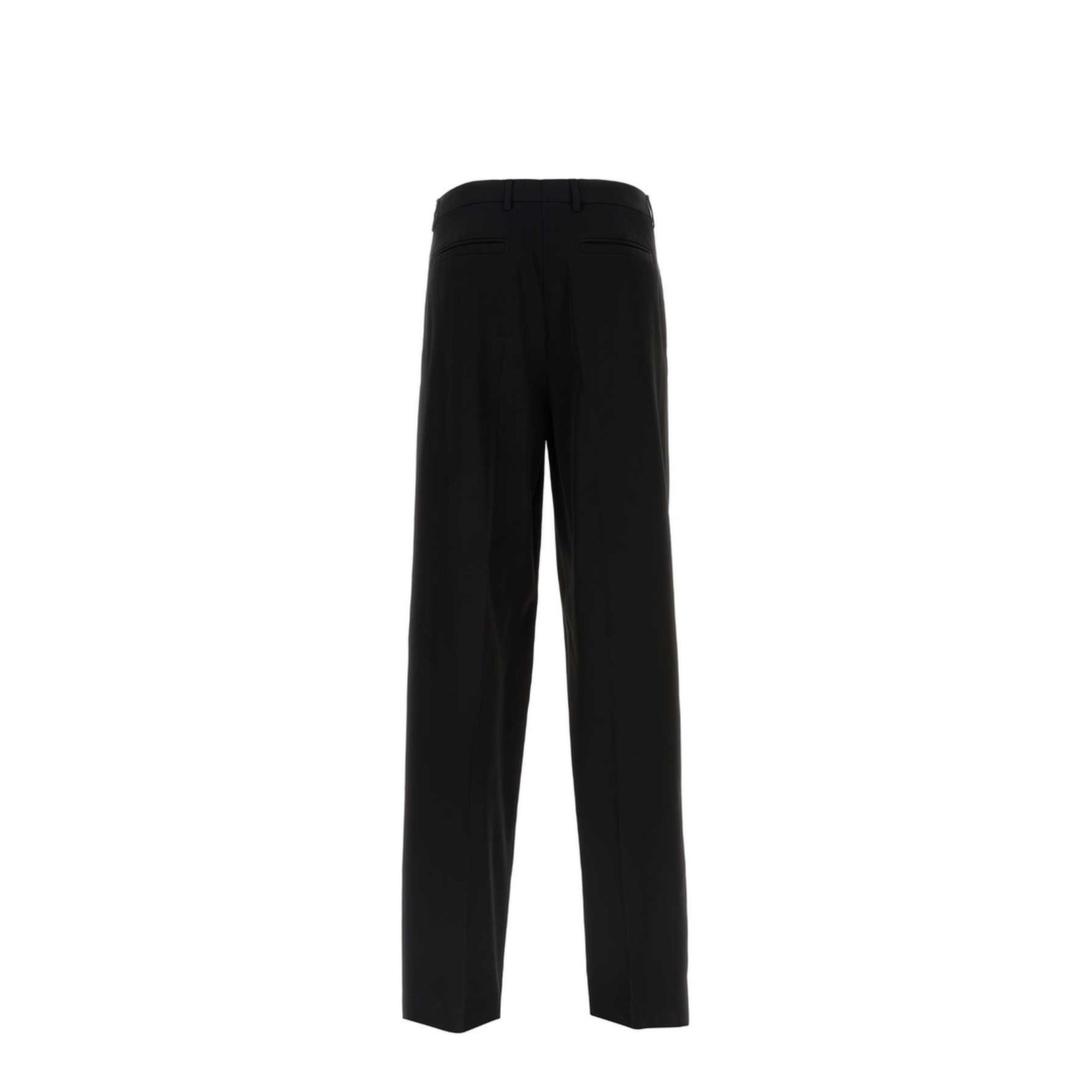 Black Viscose Blend Trousers