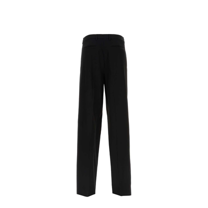 Black Viscose Blend Trousers