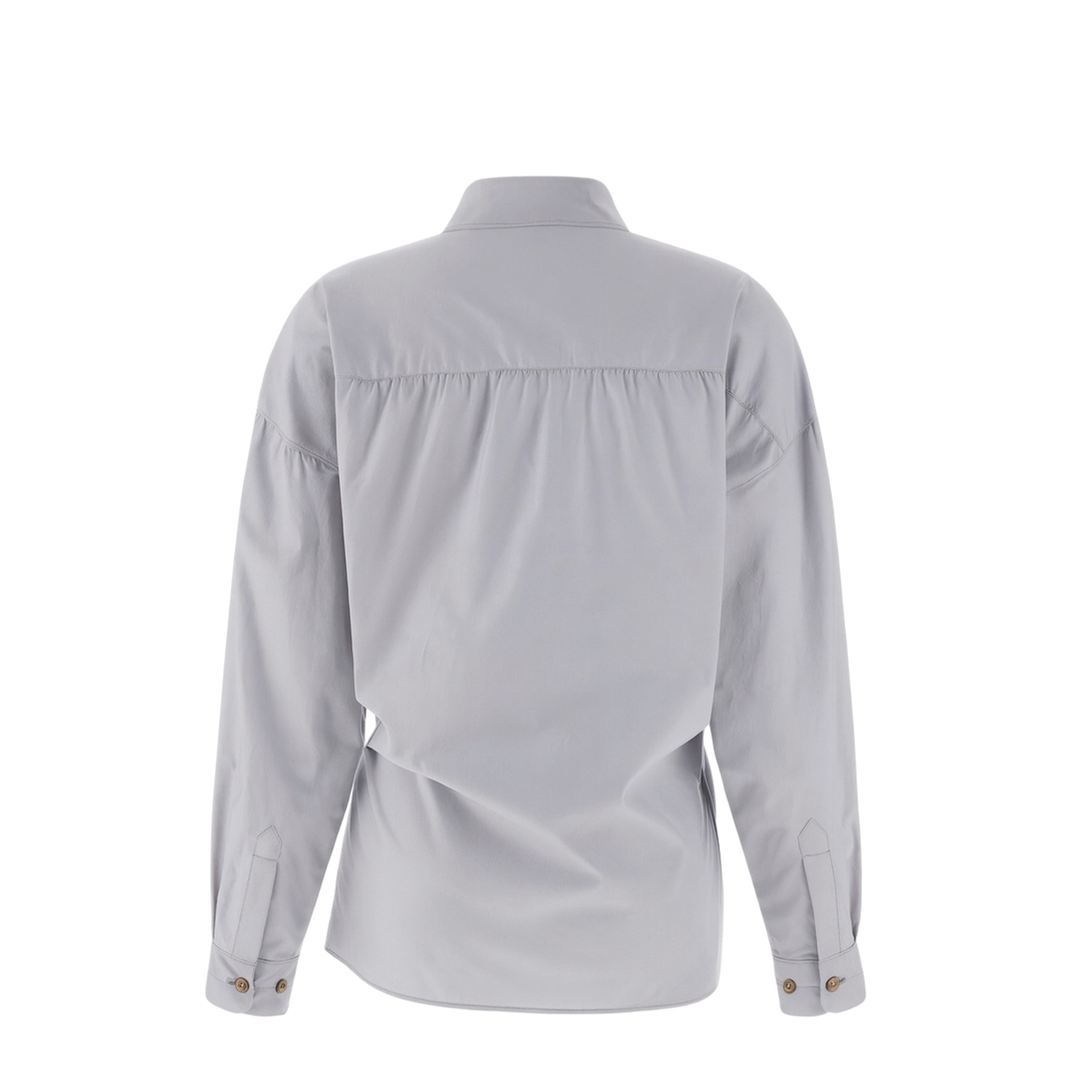 Straight Collar Twisted Shirt