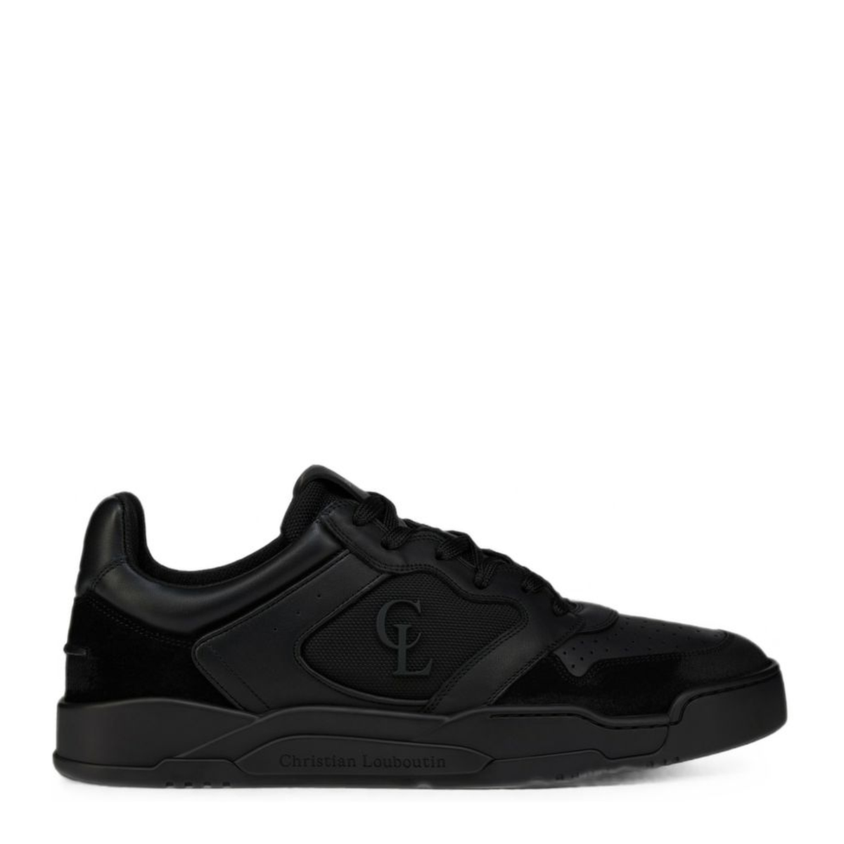 MAYFEYR - Christian Louboutin - Black Perforated Toe Lace Up Sneakers - 3260784BK01