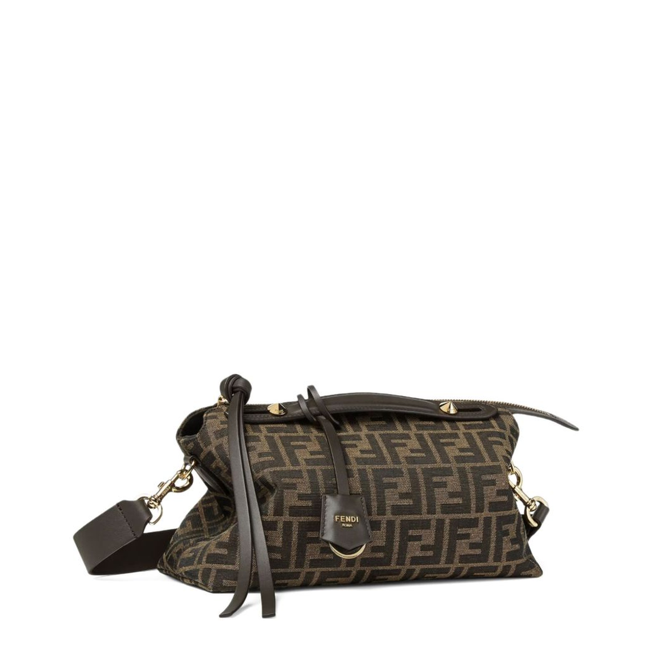 By The Way Medium Jacquard Shoulder Bags - Brown