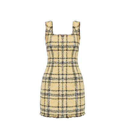 Short Strappy Dress in Glitter Tweed