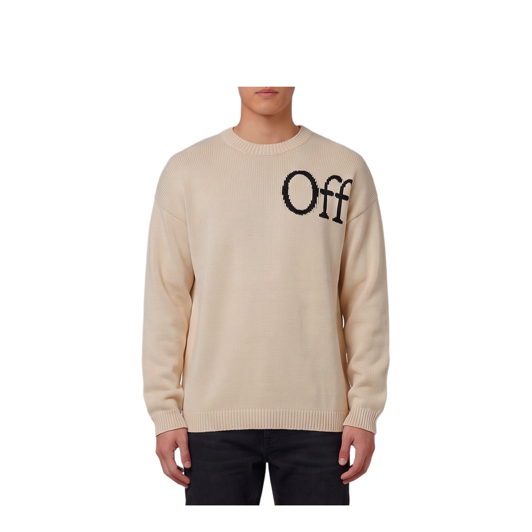 MAYFEYR - Off-White - Bookish Shared Crewneck Sweater - OMHE20QF26KNI00110110
