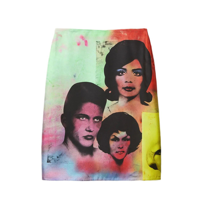 MAYFEYR - Versace - Party Print Silk Twill Pencil Skirt - 10246901A17913