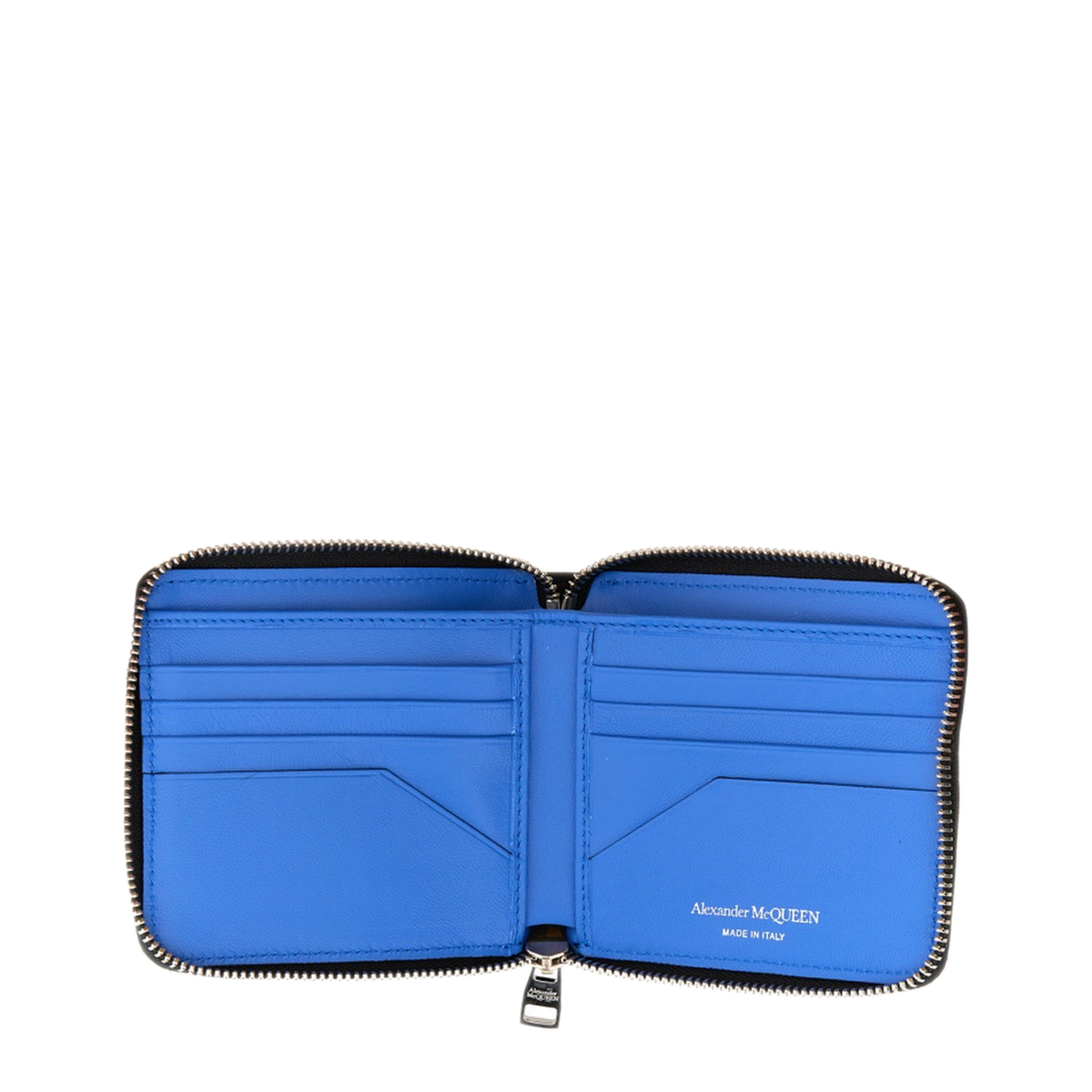 Harness Zip-Around Calf Leather Wallet With Removable Strap - Black