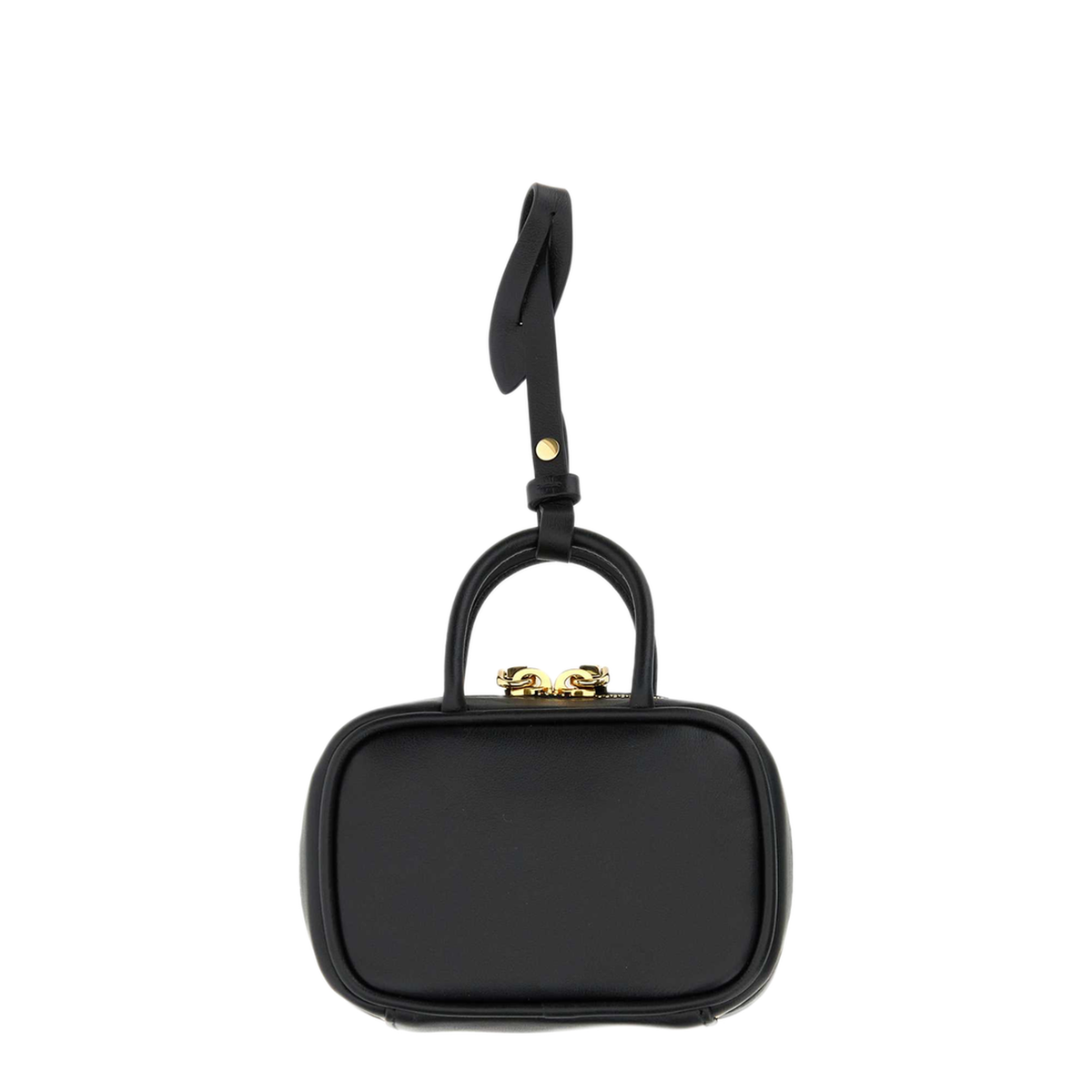 MAYFEYR - Miu Miu - Charm Aventure Black Leather Keyring - 5NR036AF8WF0002