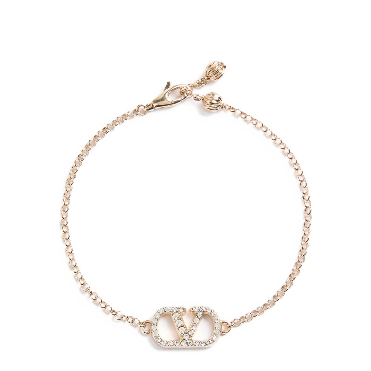 Gold Metal Vlogo Signature Bracelet