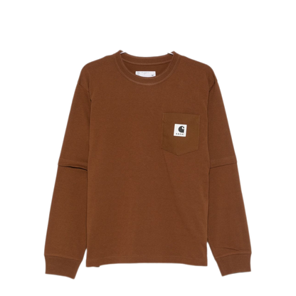 MAYFEYR - Sacai x Carhartt WIP - Brown T Shirt - 2500994S642