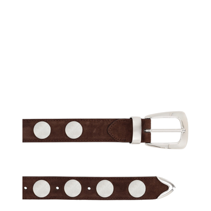 Benny Belt with Studs Silver Buckle 30mm