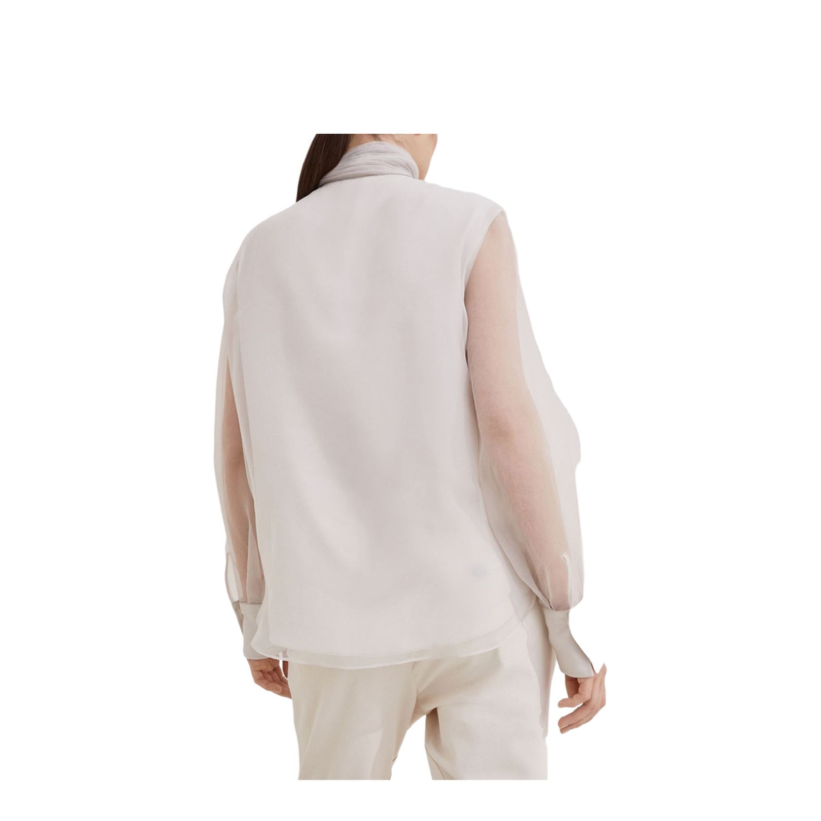 Crispy Silk Pussybow Blouse