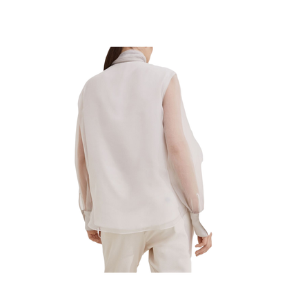 Crispy Silk Pussybow Blouse