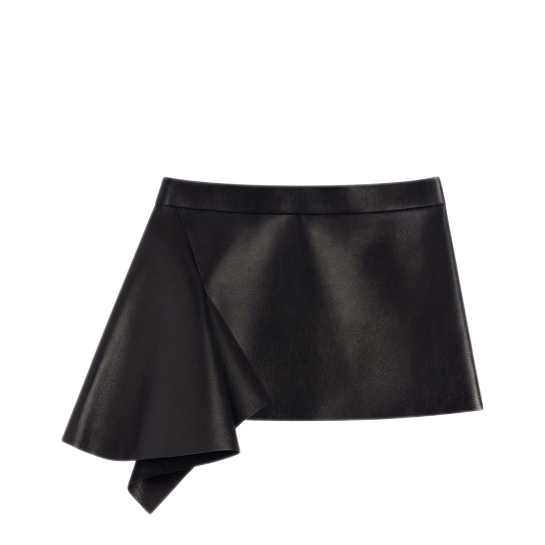 MAYFEYR - Givenchy - Black Leather Asymmetric Skirt - BW414R61ZX001