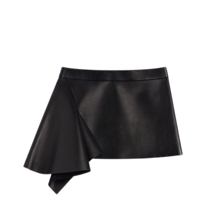 MAYFEYR - Givenchy - Black Leather Asymmetric Skirt - BW414R61ZX001