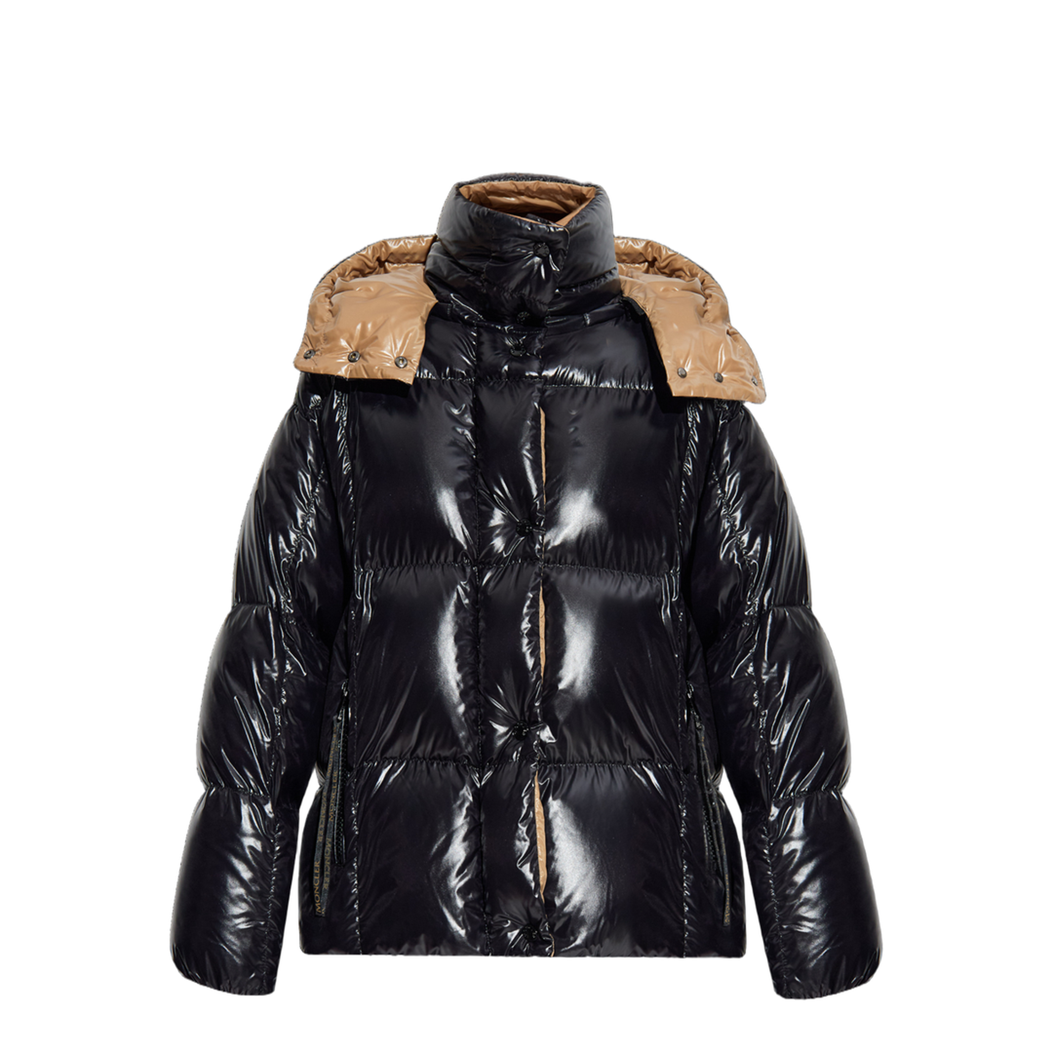 Black Parana Hooded Short Down Jacket
