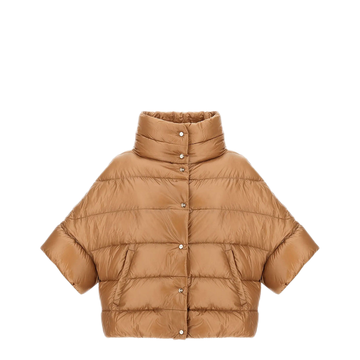 High Neck Cape In Ultra Light Nylon