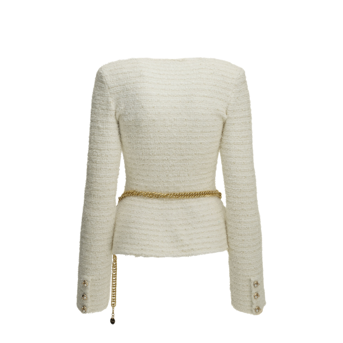 MAYFEYR - Self Portrait - Textured Knit Cardigan - SC26059CCCREAM